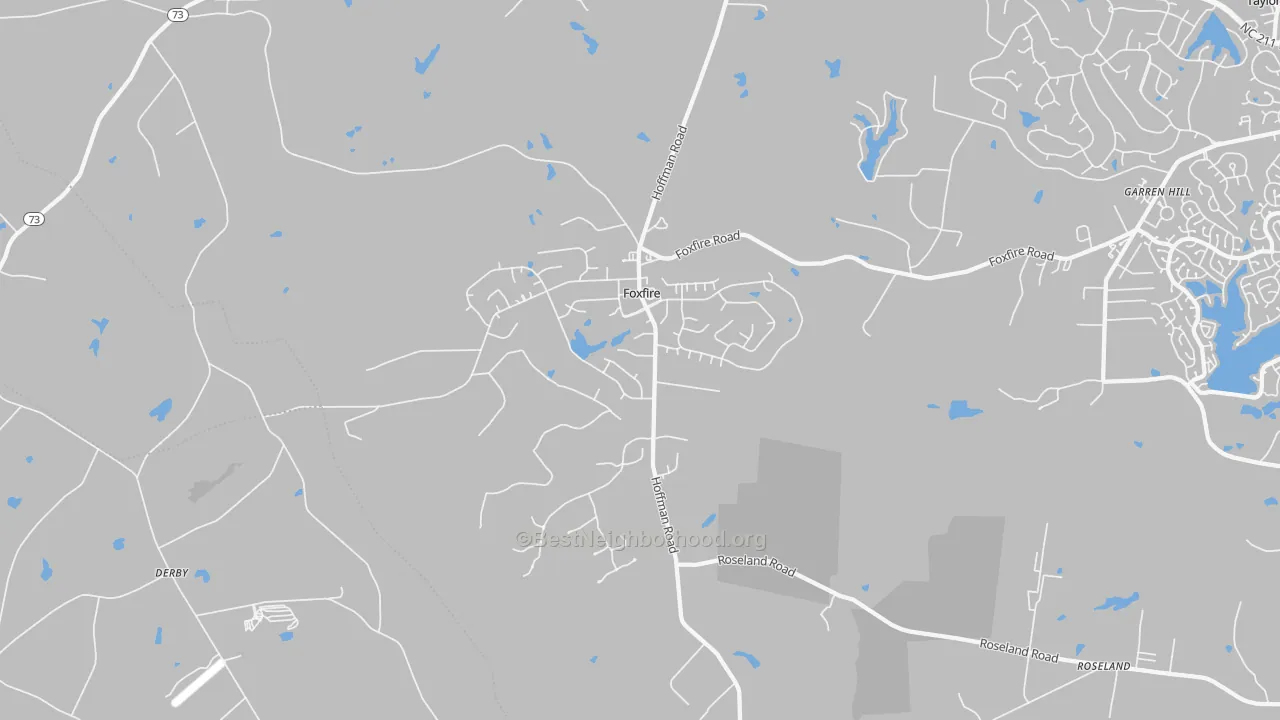 Transit Grade map of Foxfire, NC