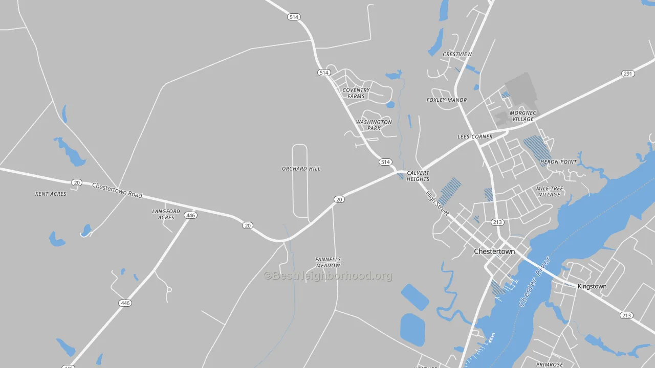 Transit Grade map of Foxley Manor, MD