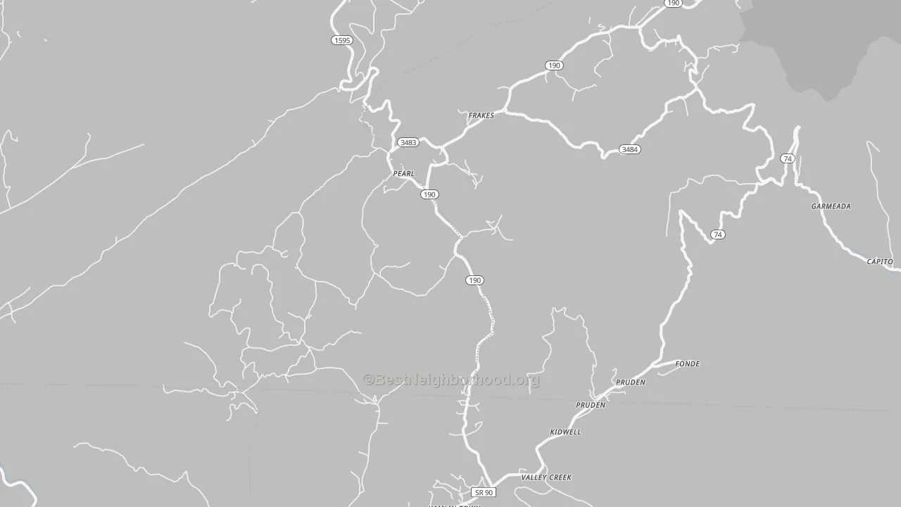 Transit Grade map of Frakes, KY