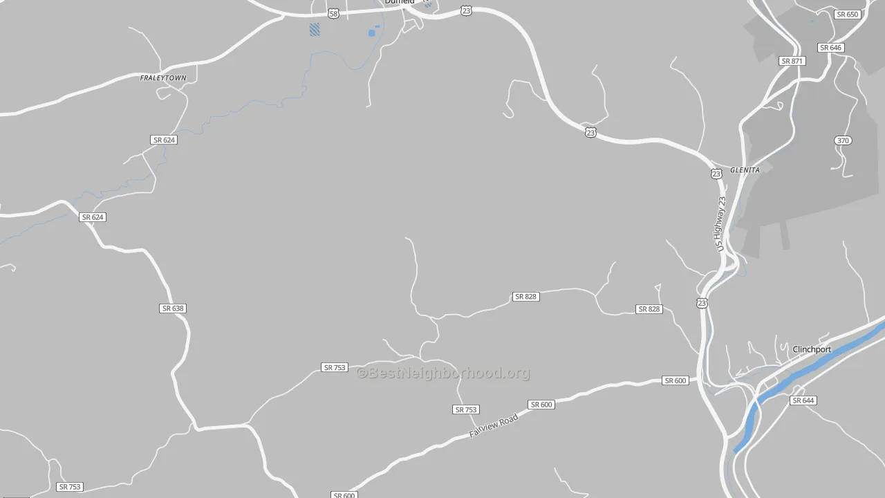 Transit Grade map of Fraleytown, VA