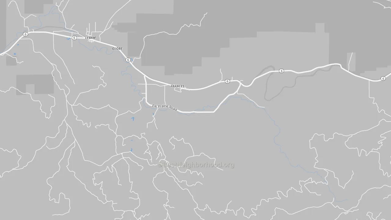 Transit Grade map of Frances, WA