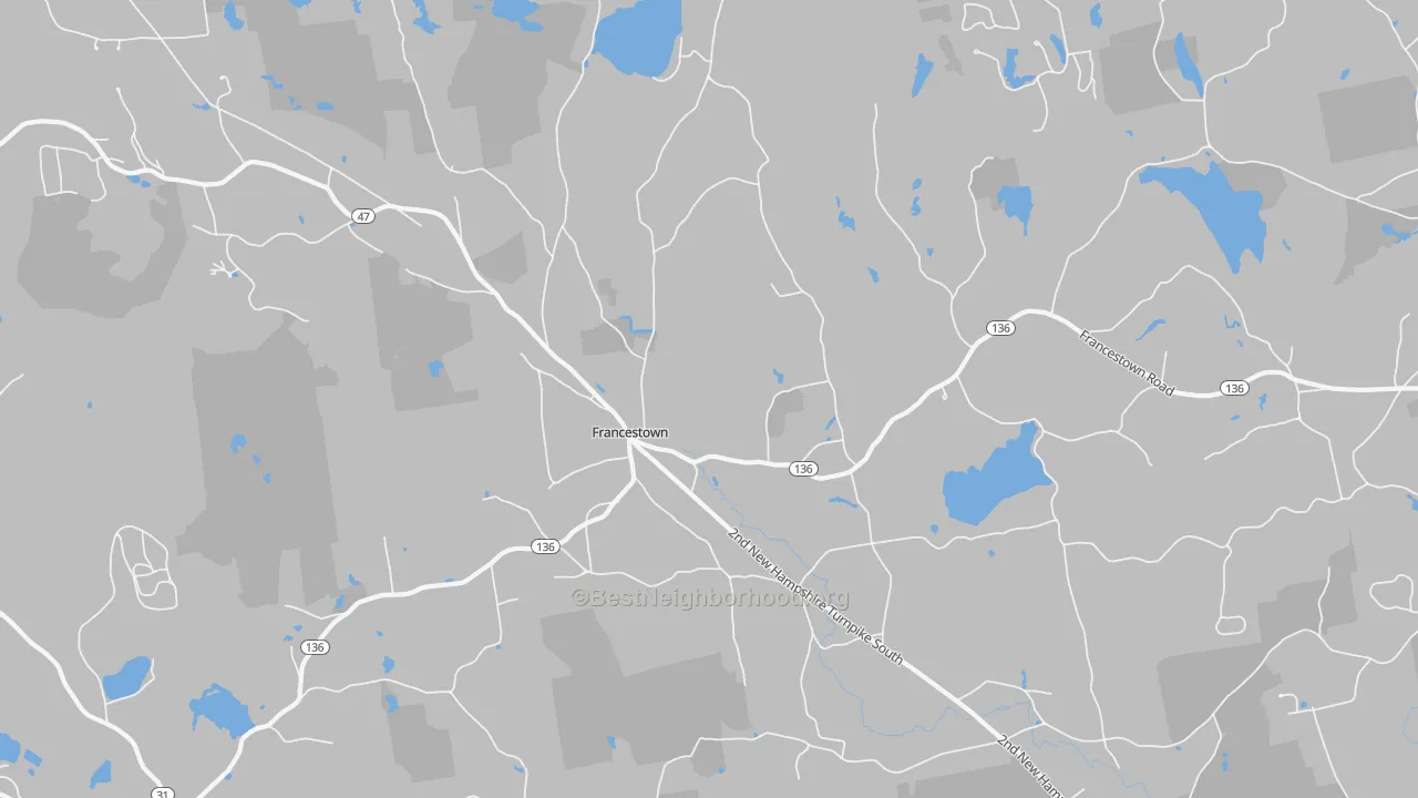 Transit Grade map of Francestown, NH