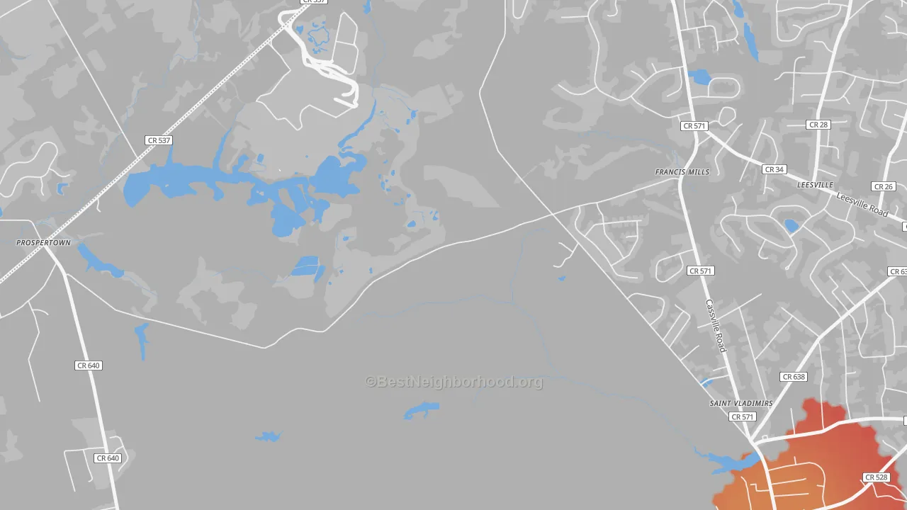 Transit Grade map of Francis Mills, NJ