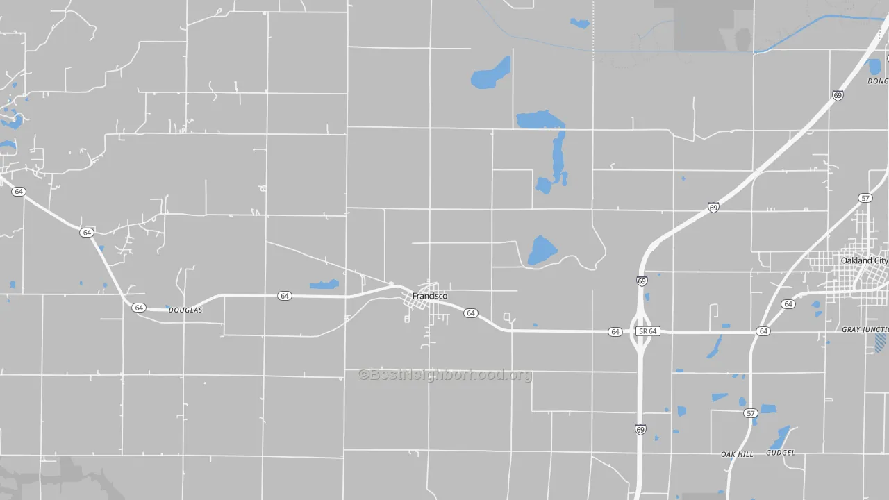 Transit Grade map of Francisco, IN