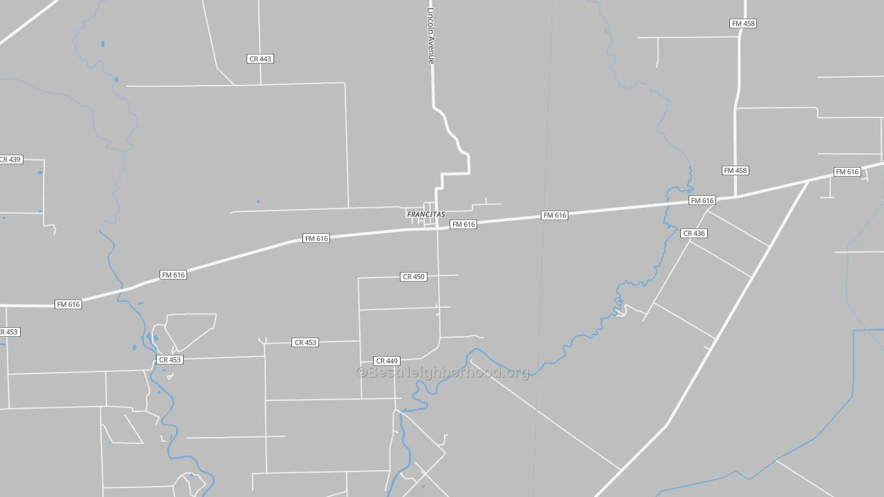 Transit Grade map of Francitas, TX