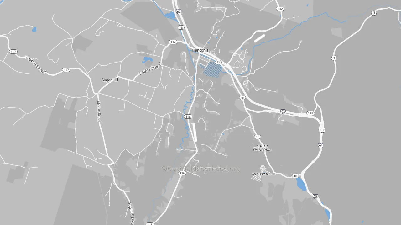 Transit Grade map of Franconia, NH