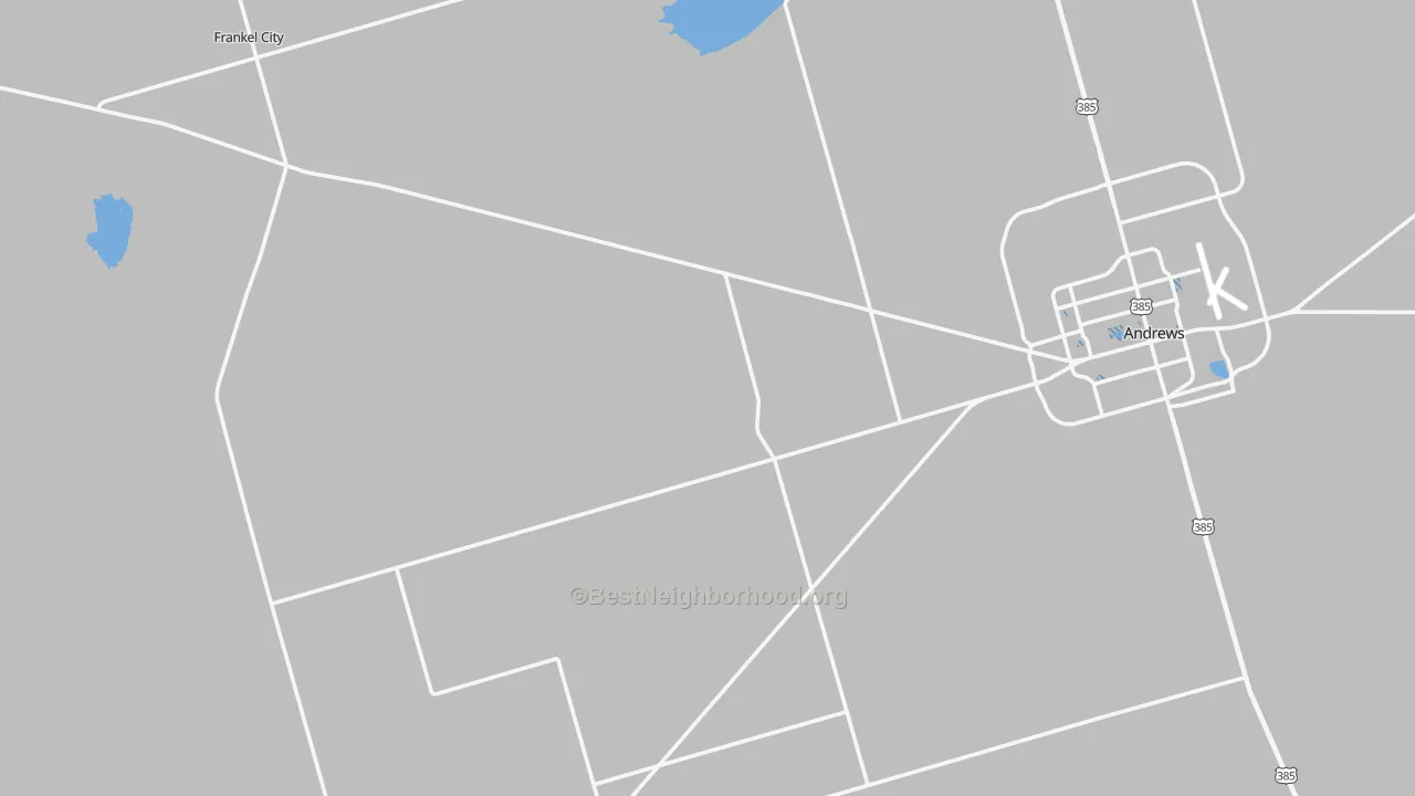Transit Grade map of Frankel City, TX