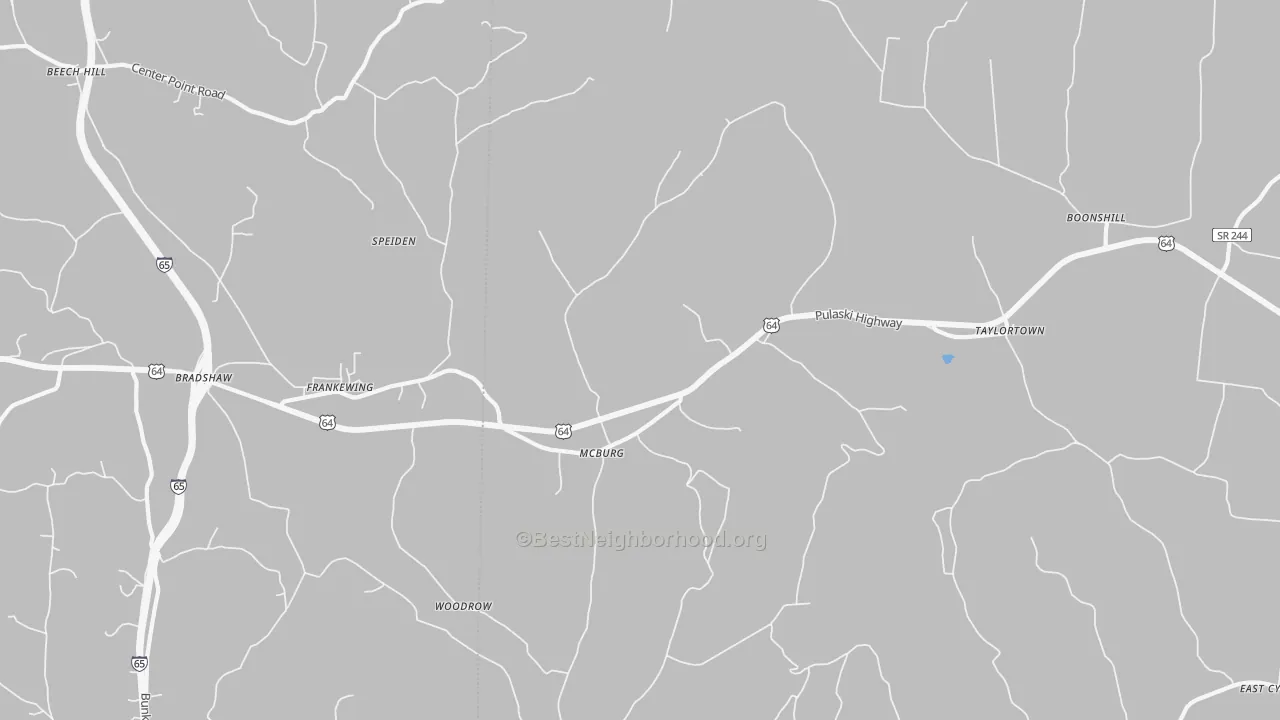 Transit Grade map of Frankewing, TN