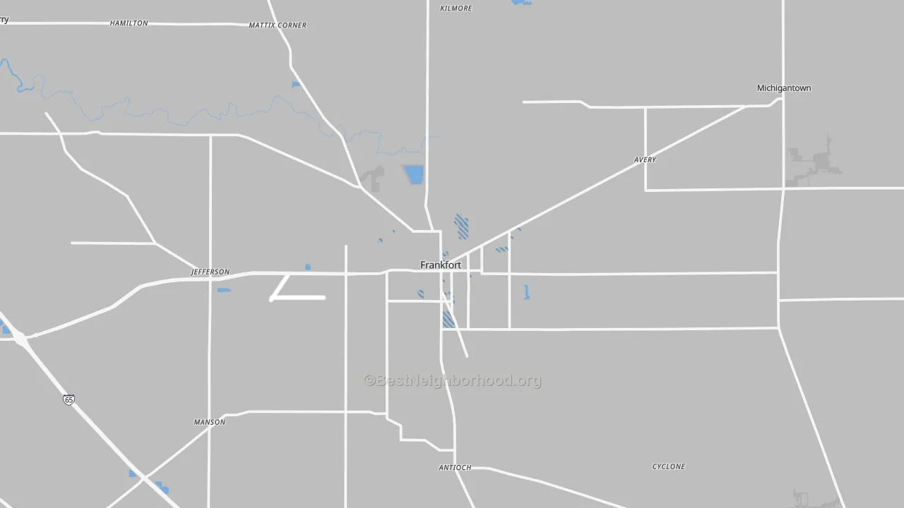 Transit Grade map of Frankfort, IN