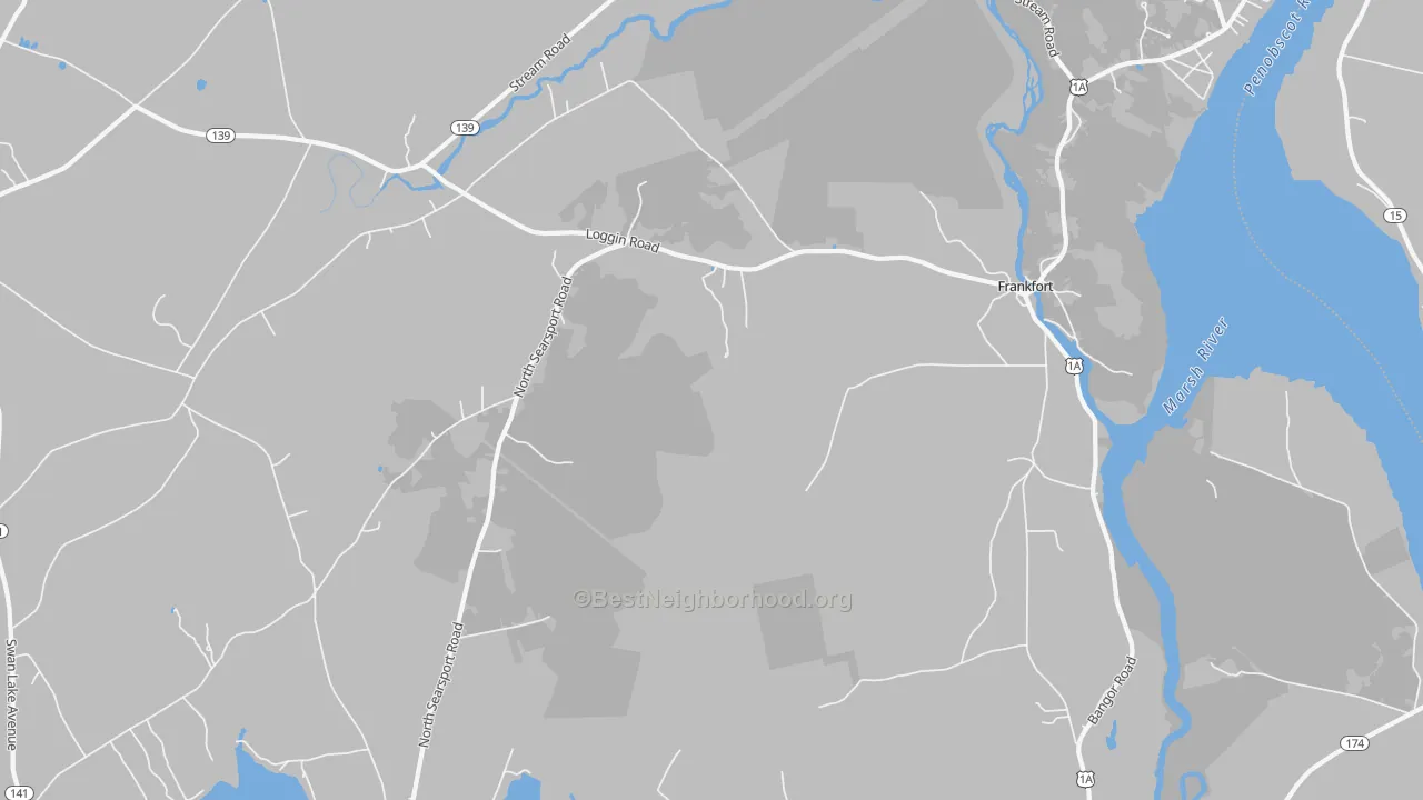 Transit Grade map of Frankfort, ME