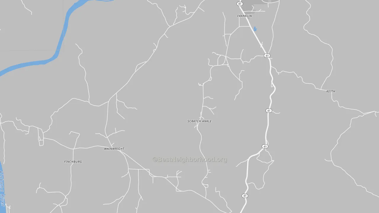 Transit Grade map of Franklin, AL
