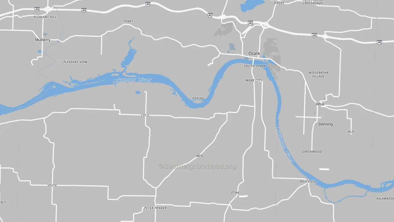 Transit Grade map of Franklin County, AR