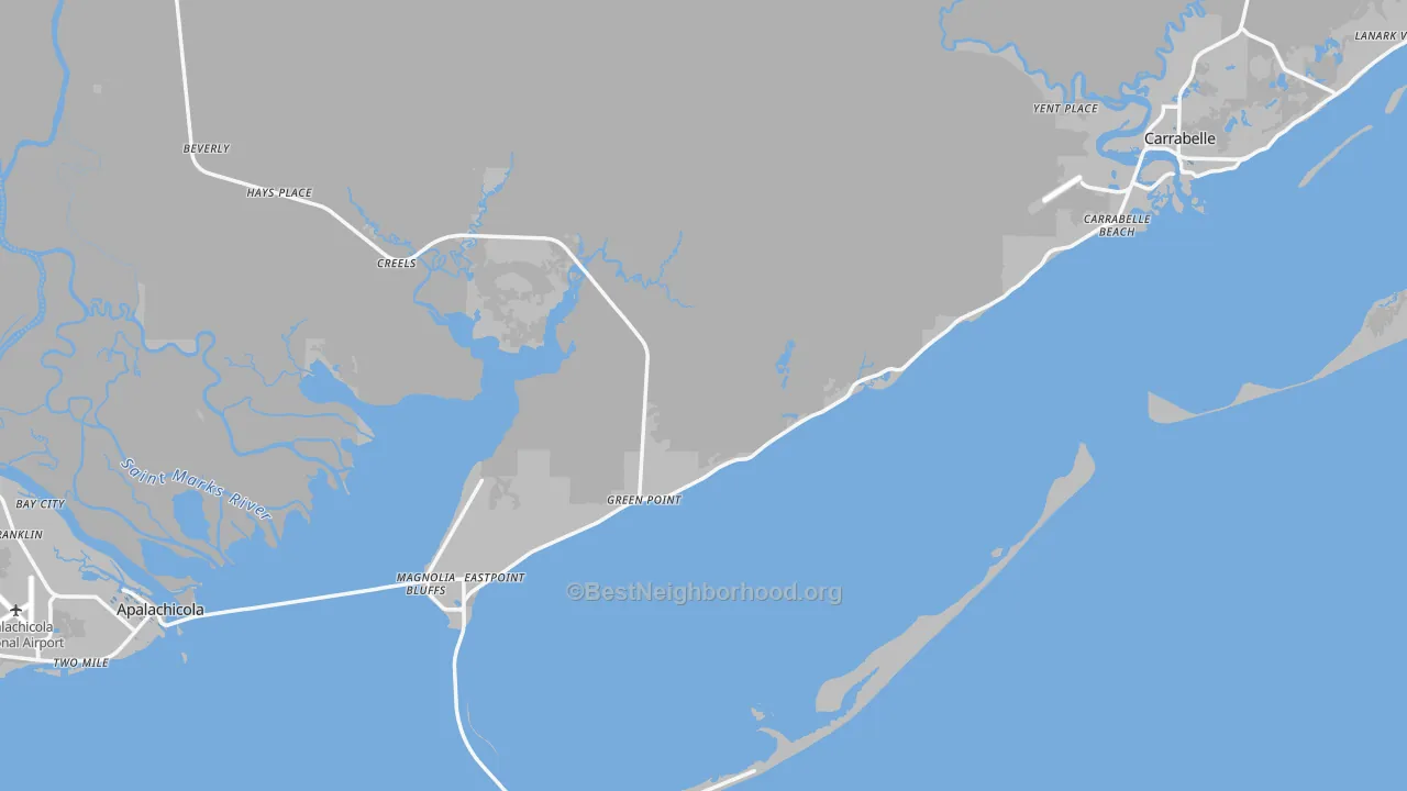 Transit Grade map of Franklin County, FL