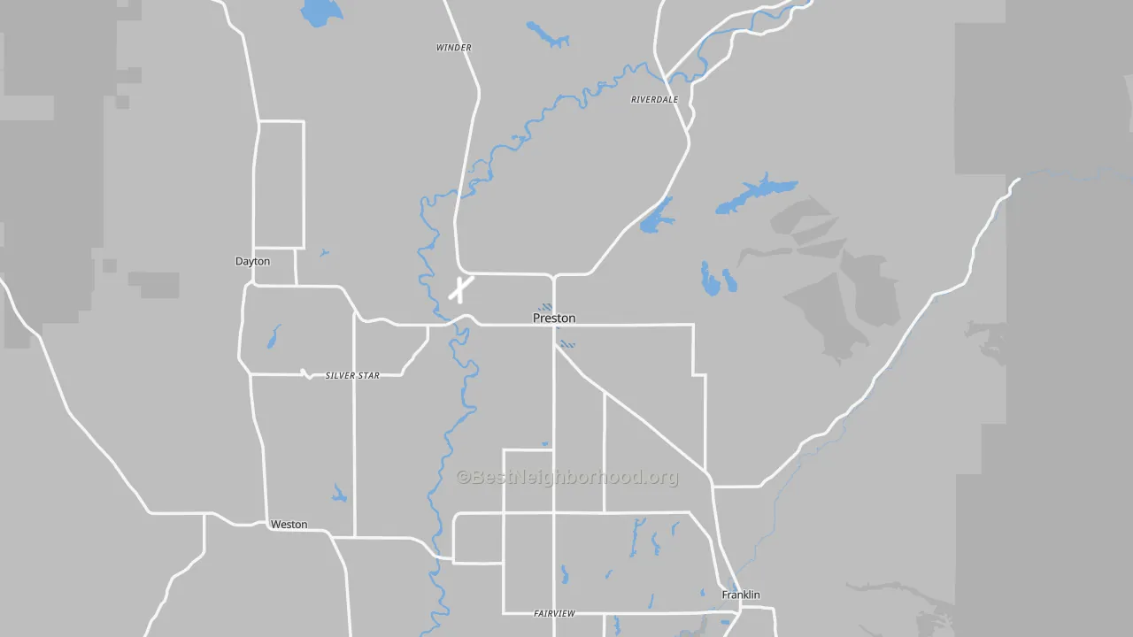 Transit Grade map of Franklin County, ID
