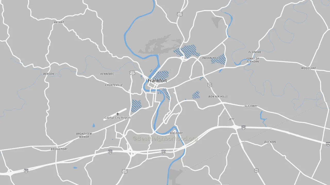 Transit Grade map of Franklin County, KY