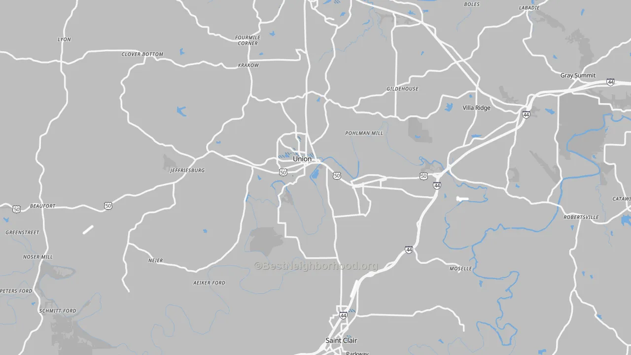 Transit Grade map of Franklin County, MO