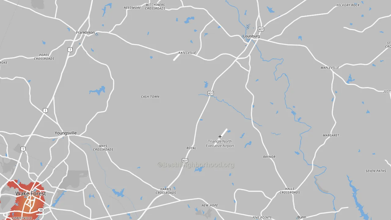 Transit Grade map of Franklin County, NC