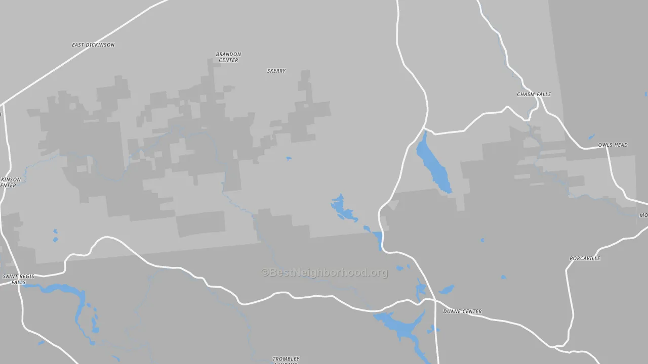 Transit Grade map of Franklin County, NY