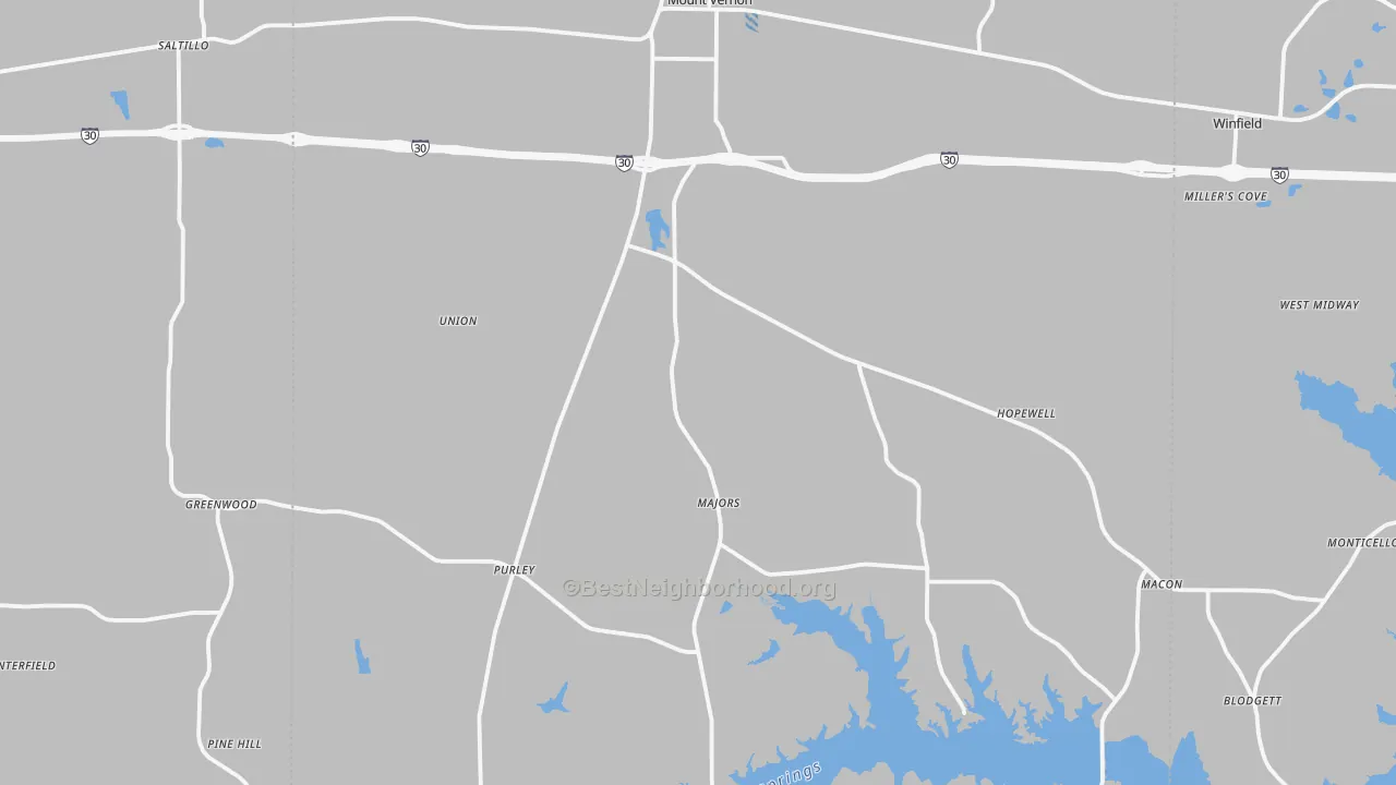 Transit Grade map of Franklin County, TX