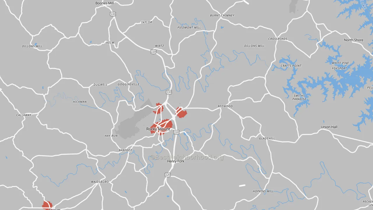 Transit Grade map of Franklin County, VA