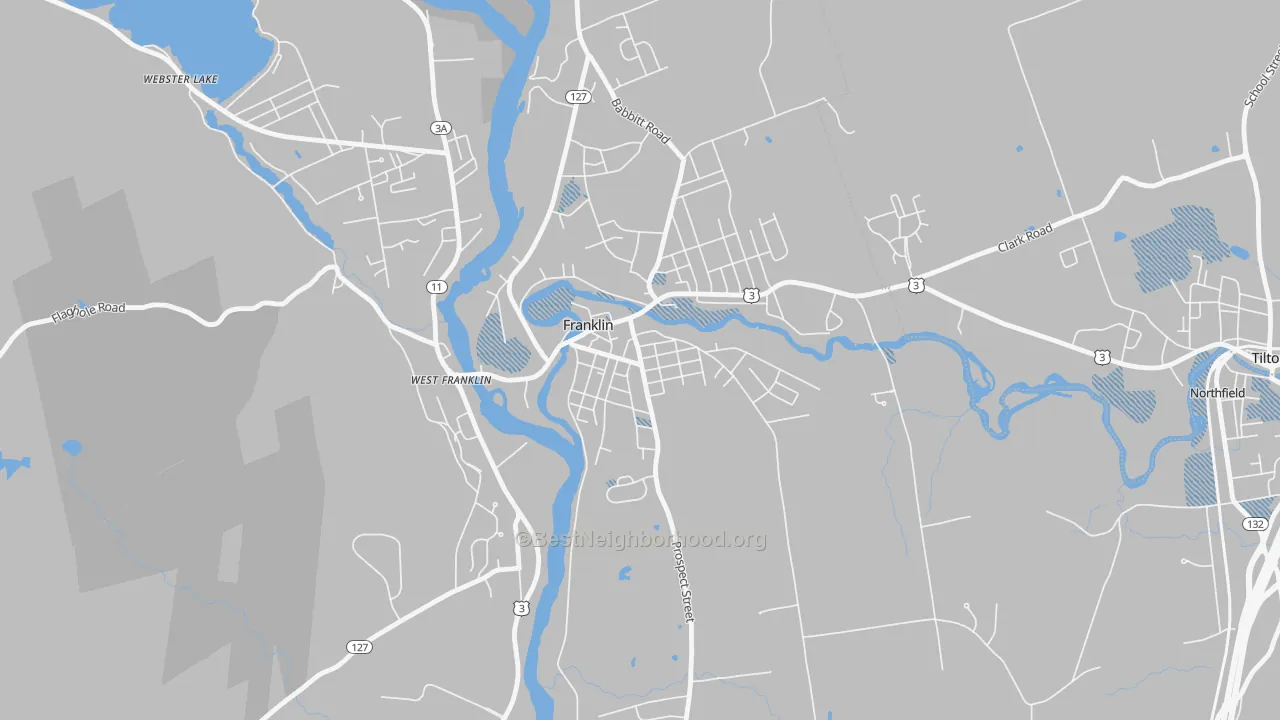 Transit Grade map of Franklin Falls, Franklin, NH