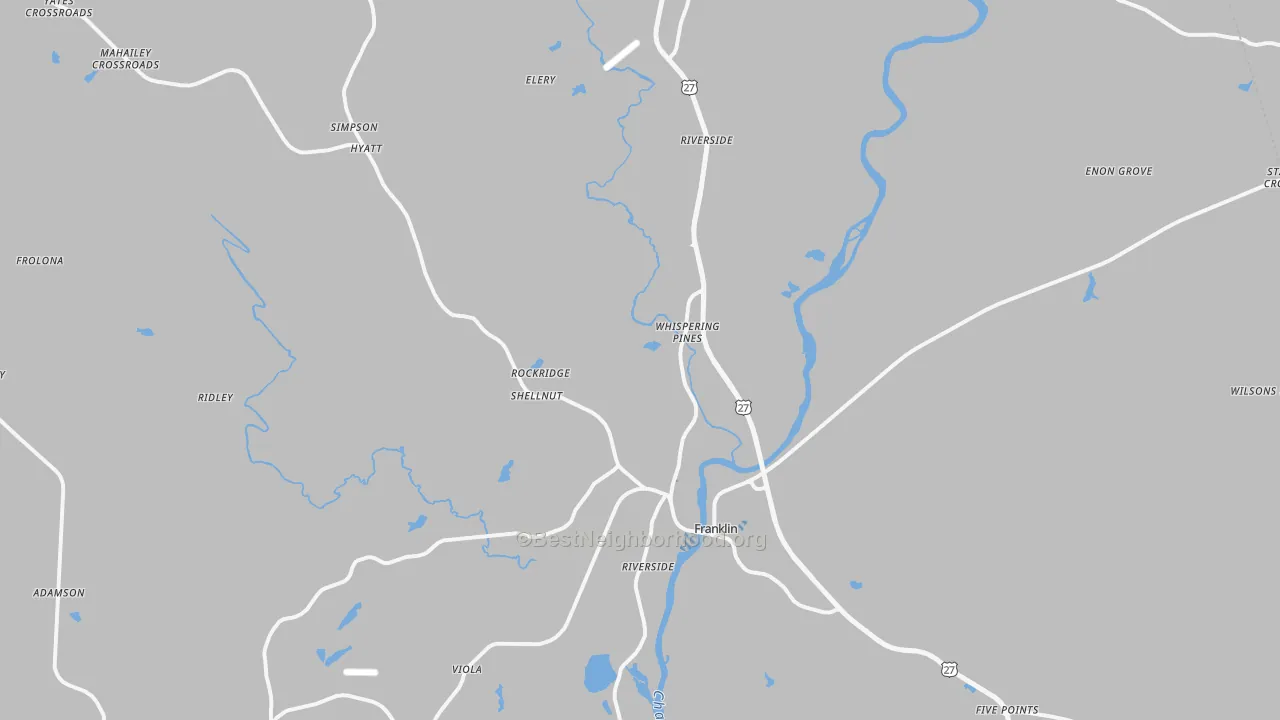 Transit Grade map of Franklin, GA