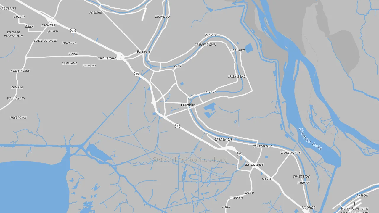 Transit Grade map of Franklin, LA
