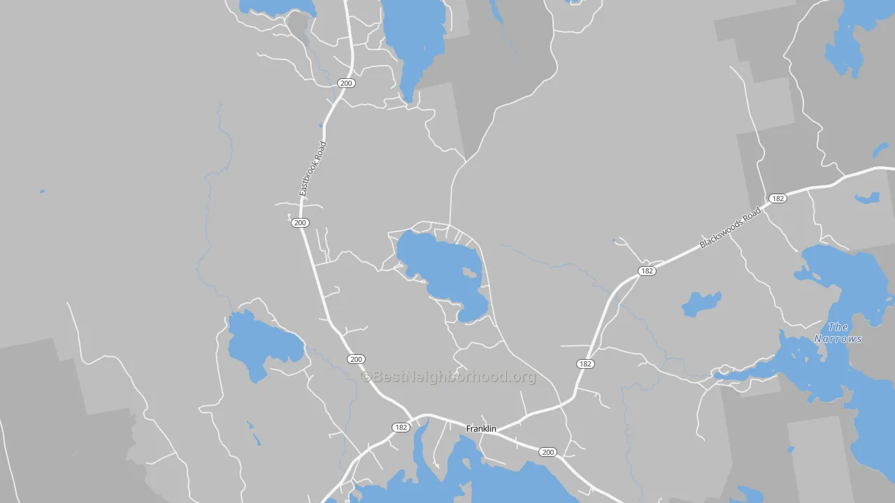 Transit Grade map of Franklin, ME
