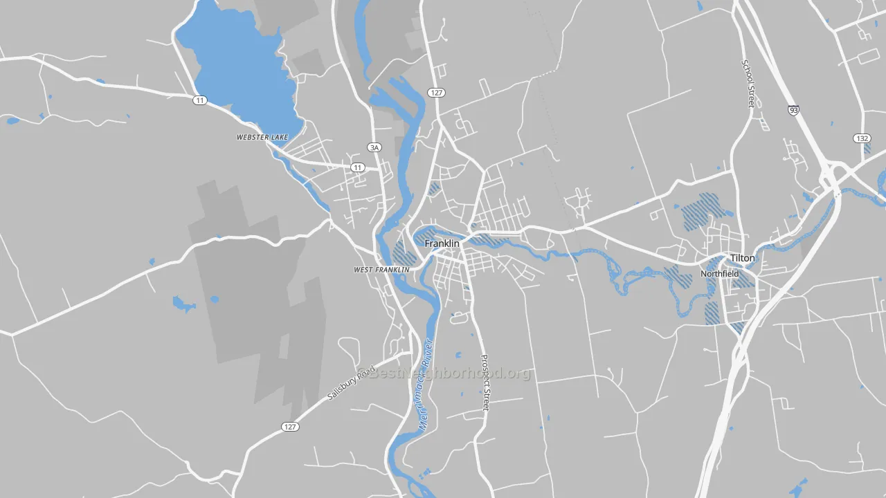 Transit Grade map of Franklin, NH