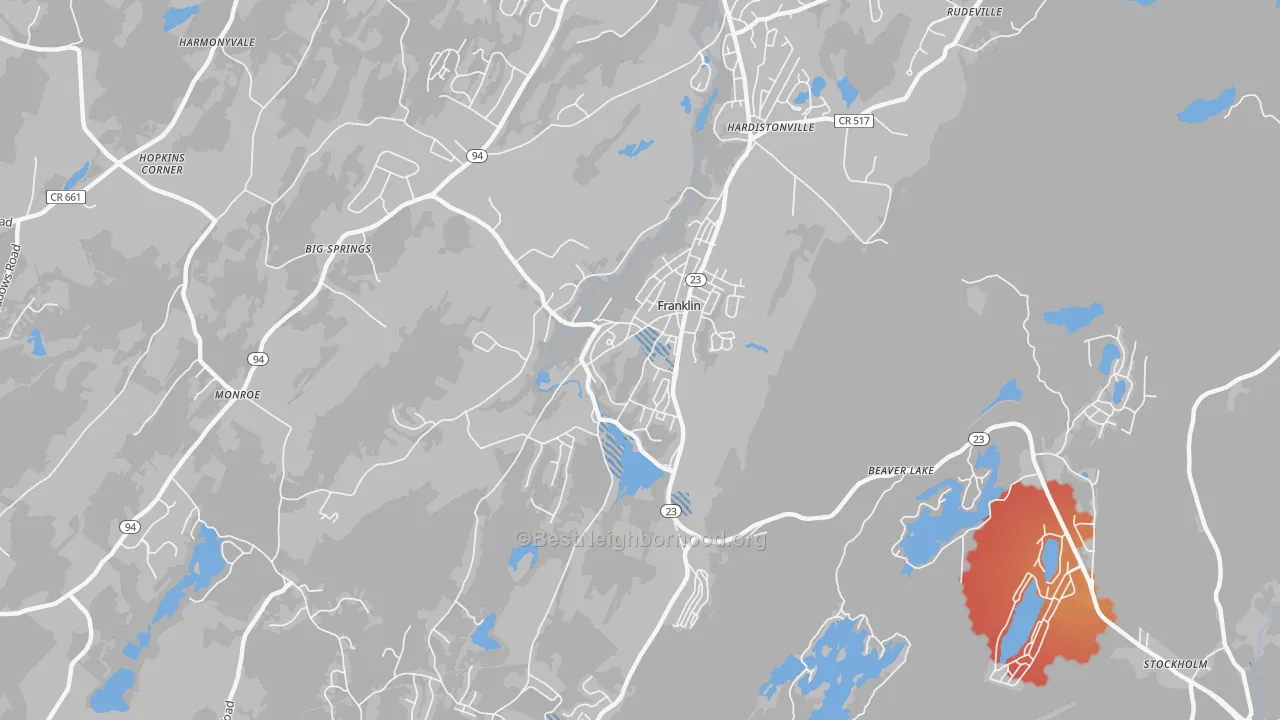 Transit Grade map of Franklin, NJ