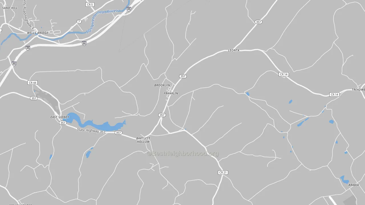 Transit Grade map of Franklin, NY