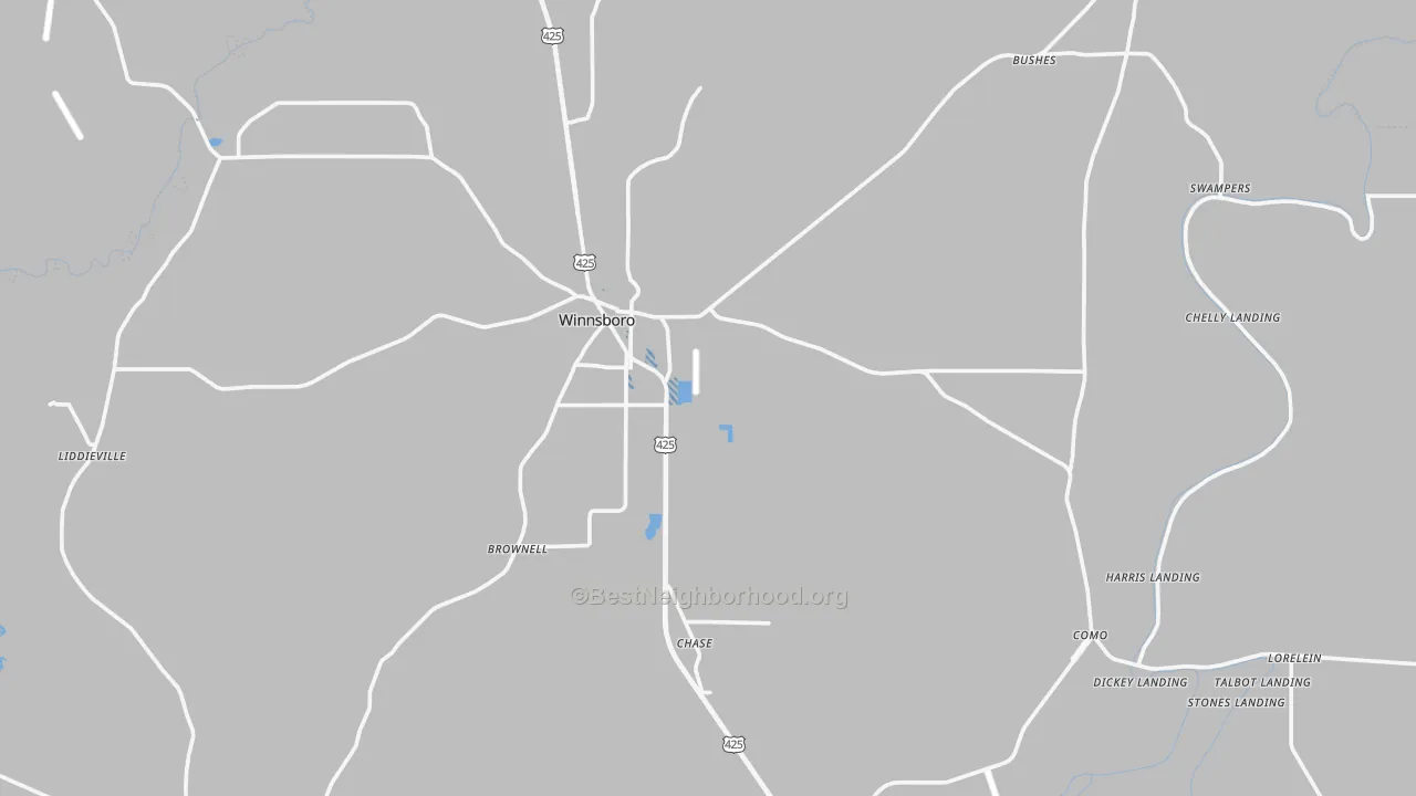 Transit Grade map of Franklin Parish, LA