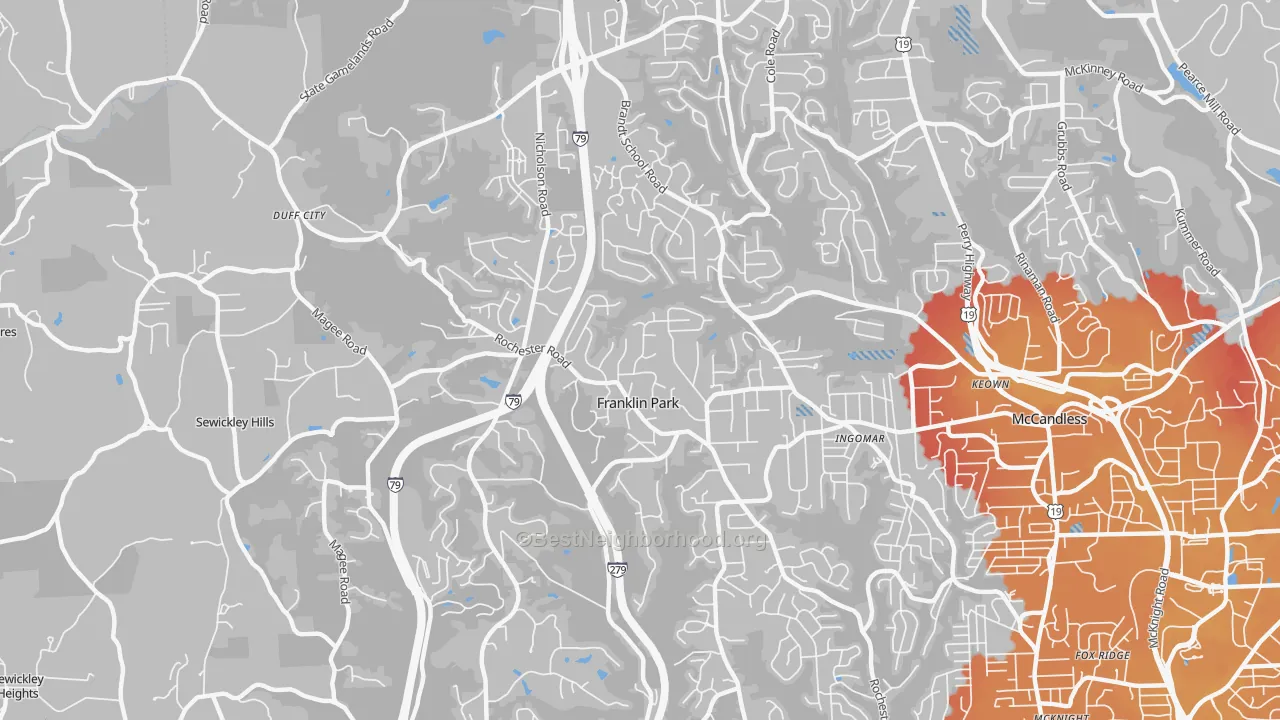 Transit Grade map of Franklin Park, PA