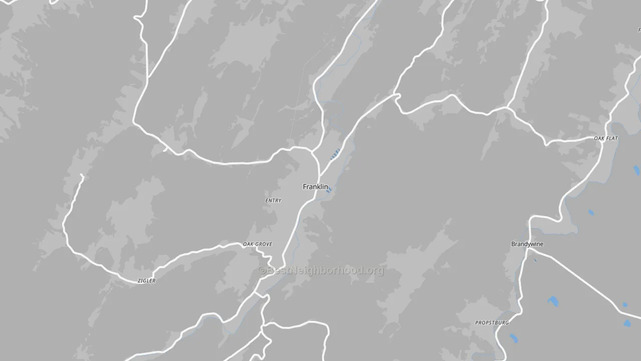Transit Grade map of Franklin, WV