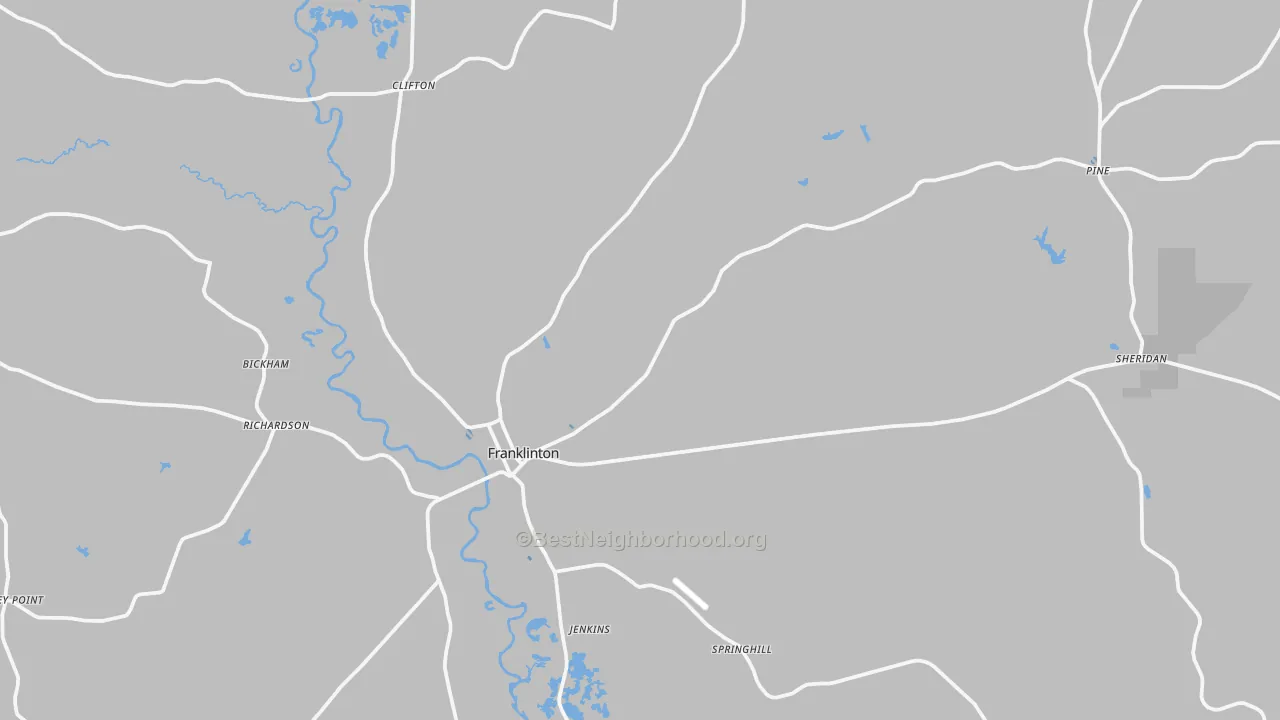 Transit Grade map of Franklinton, LA
