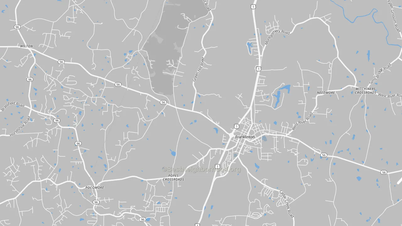 Transit Grade map of Franklinton, NC