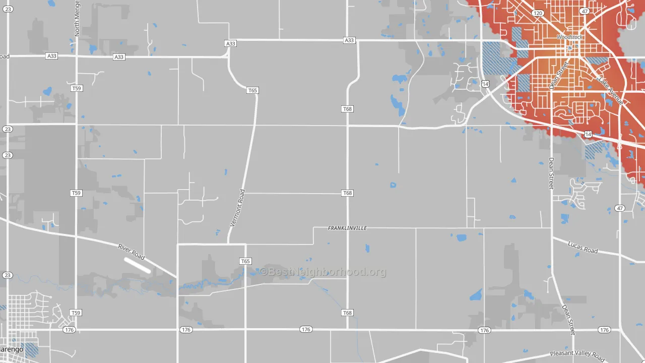 Transit Grade map of Franklinville, IL