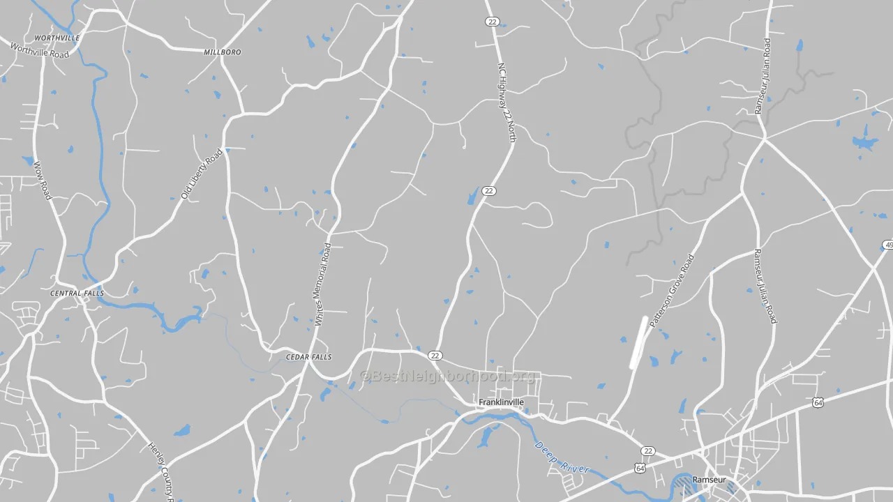 Transit Grade map of Franklinville, NC