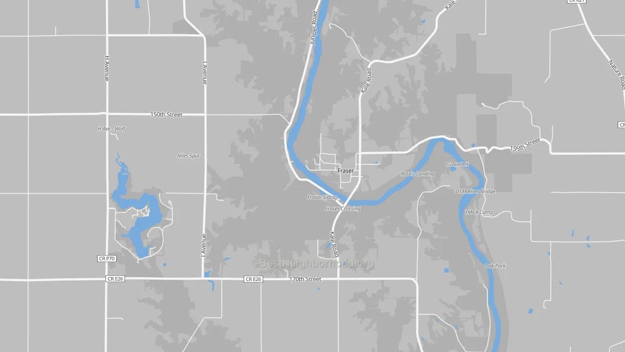 Transit Grade map of Fraser, IA