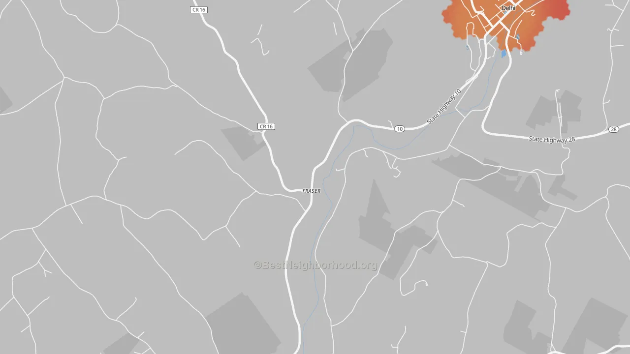 Transit Grade map of Fraser, NY