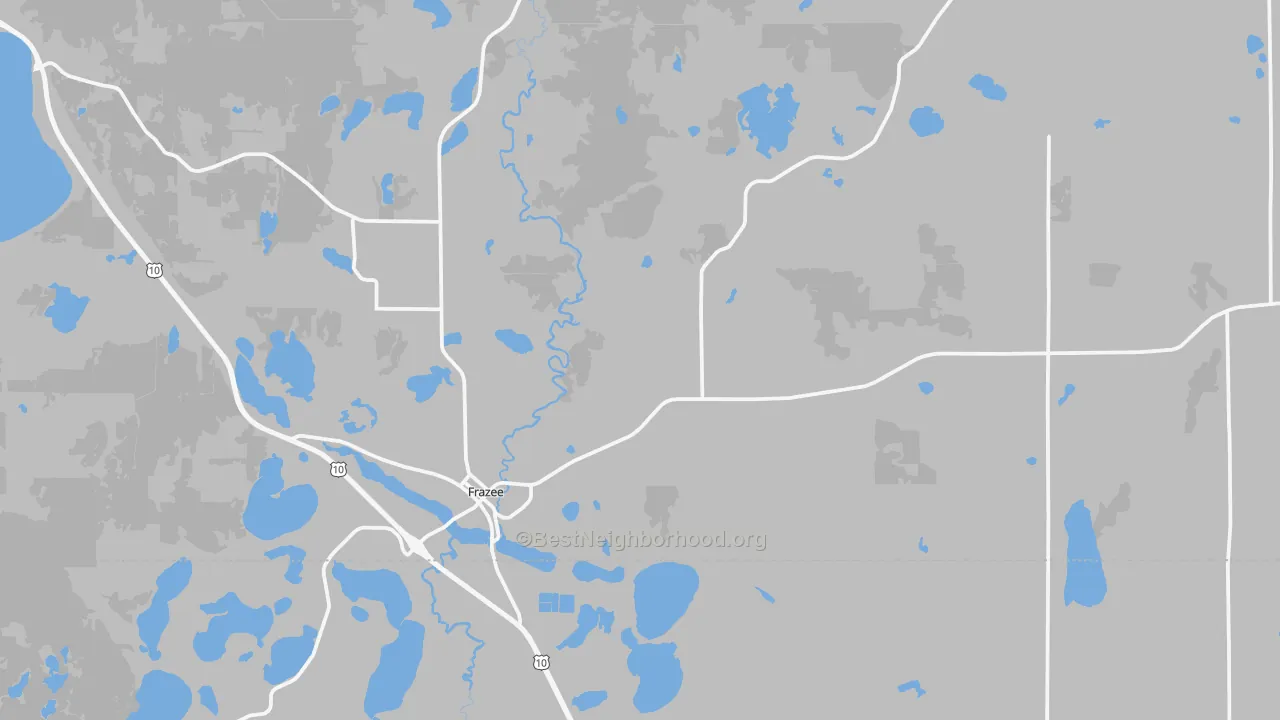 Transit Grade map of Frazee, MN