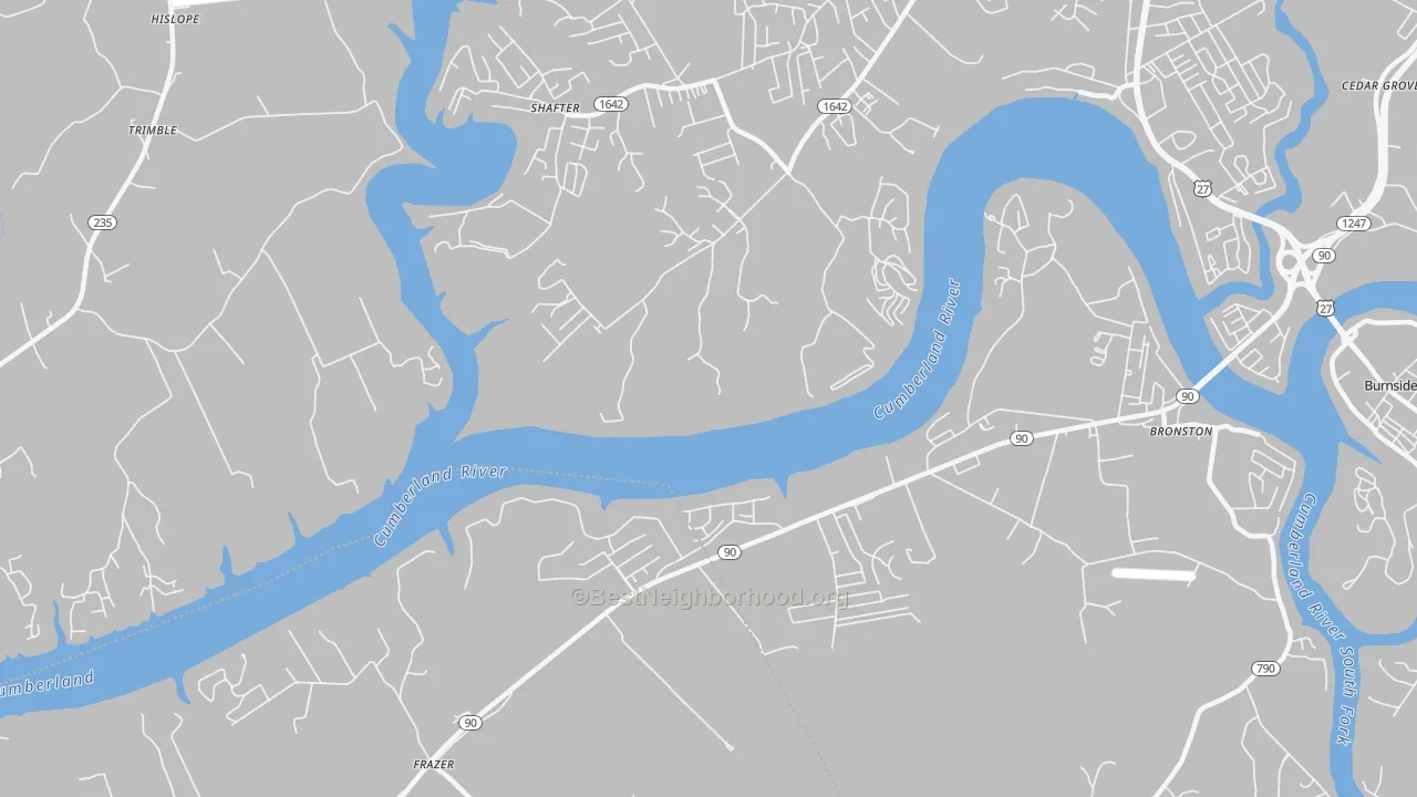 Transit Grade map of Frazer, KY