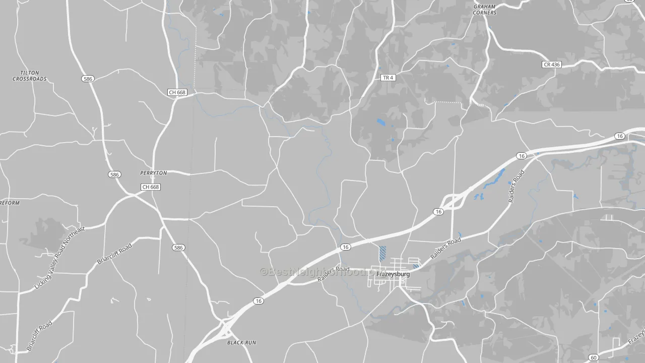Transit Grade map of Frazeysburg, OH