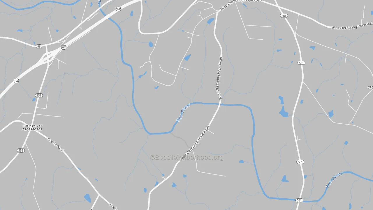 Transit Grade map of Frazier Crossroads, NC