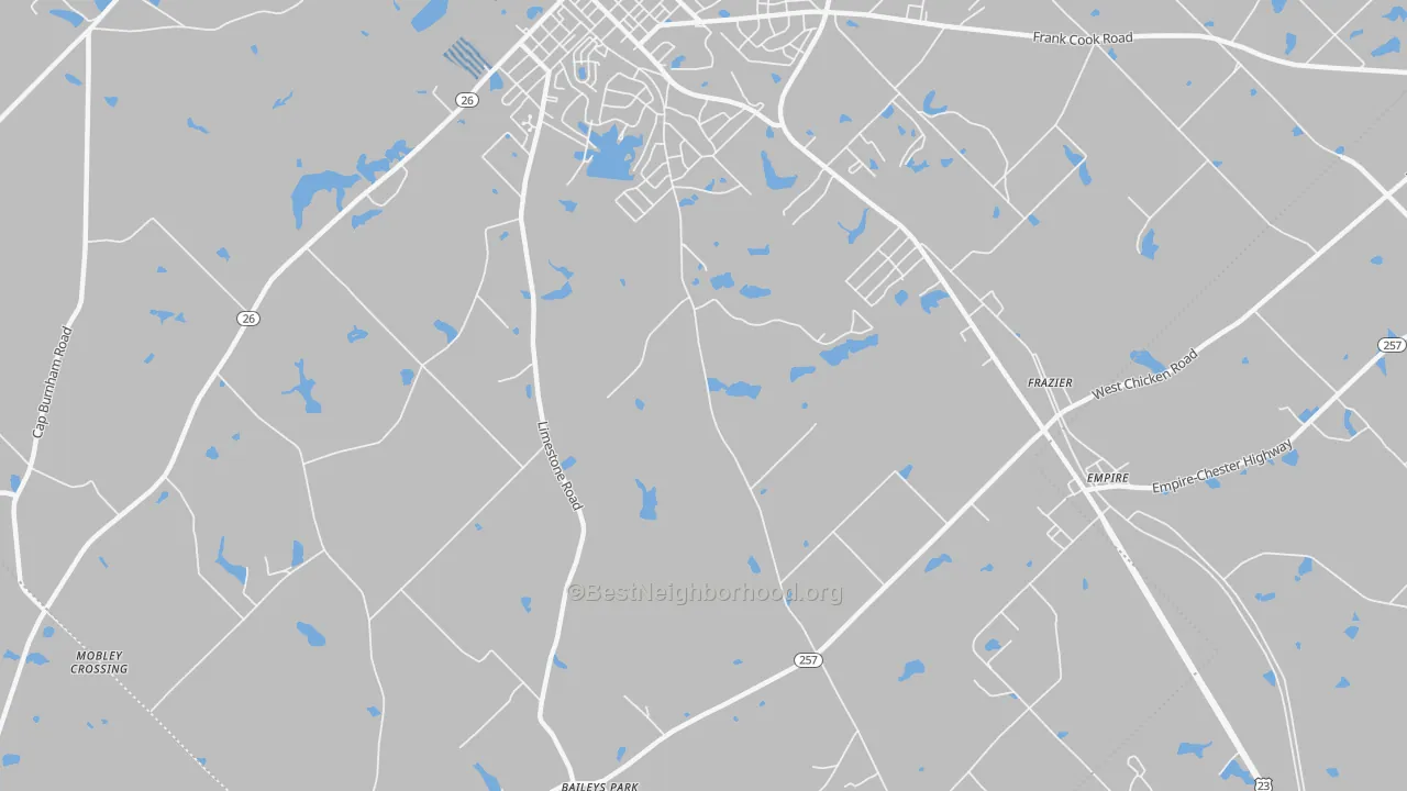 Transit Grade map of Frazier, GA
