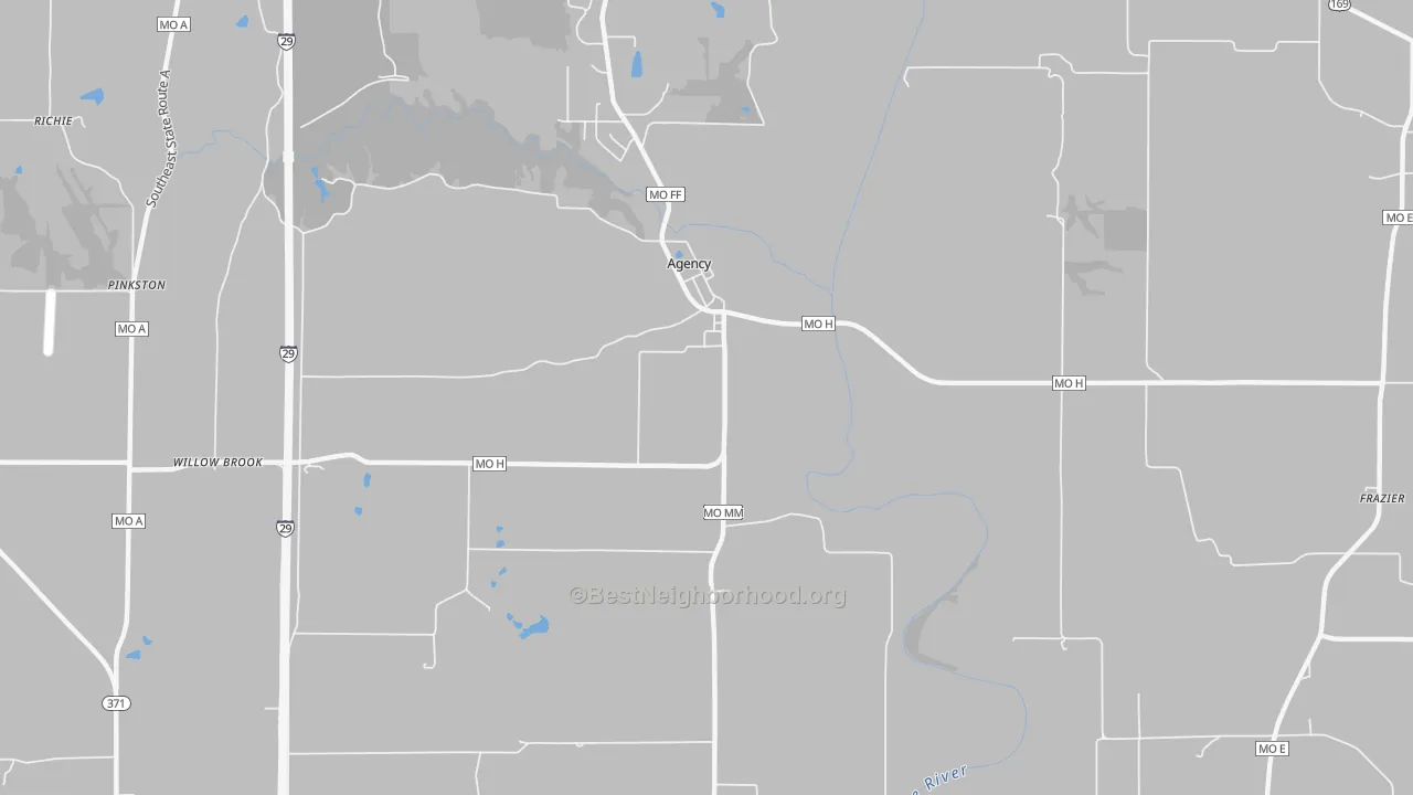 Transit Grade map of Frazier, MO