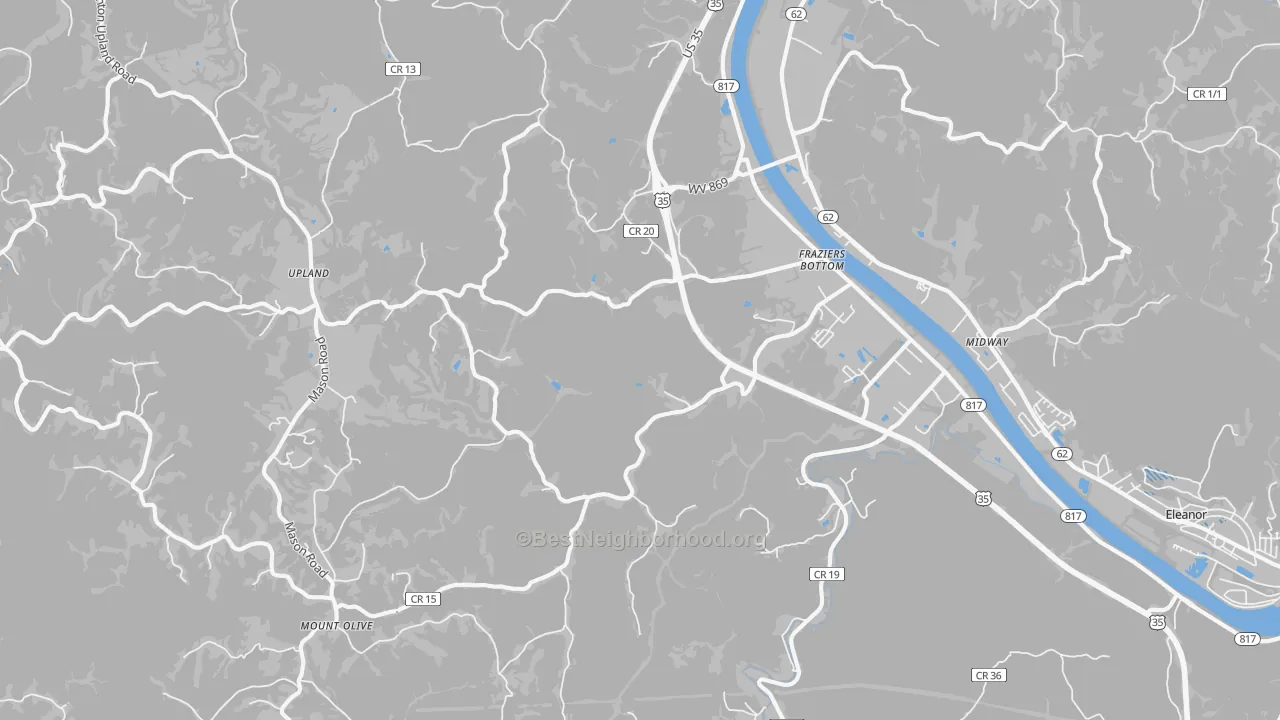 Transit Grade map of Fraziers Bottom, WV