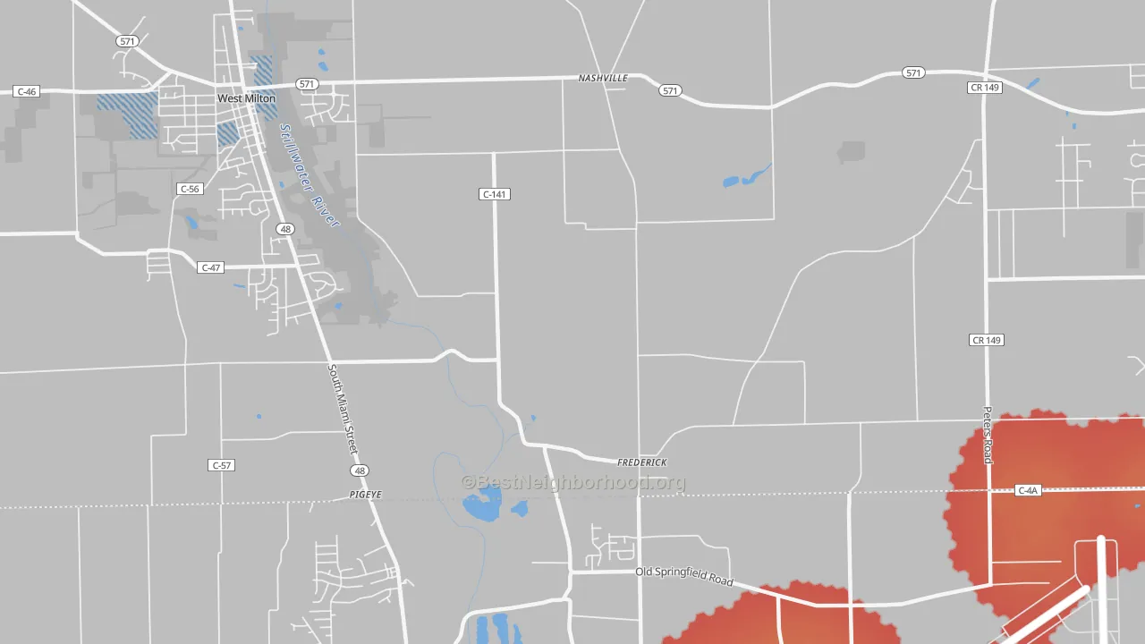 Transit Grade map of Frederick, OH