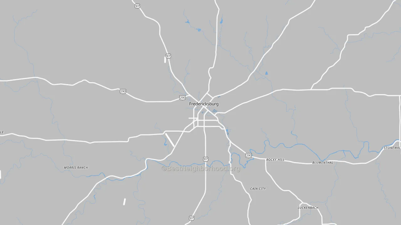 Transit Grade map of Fredericksburg, TX