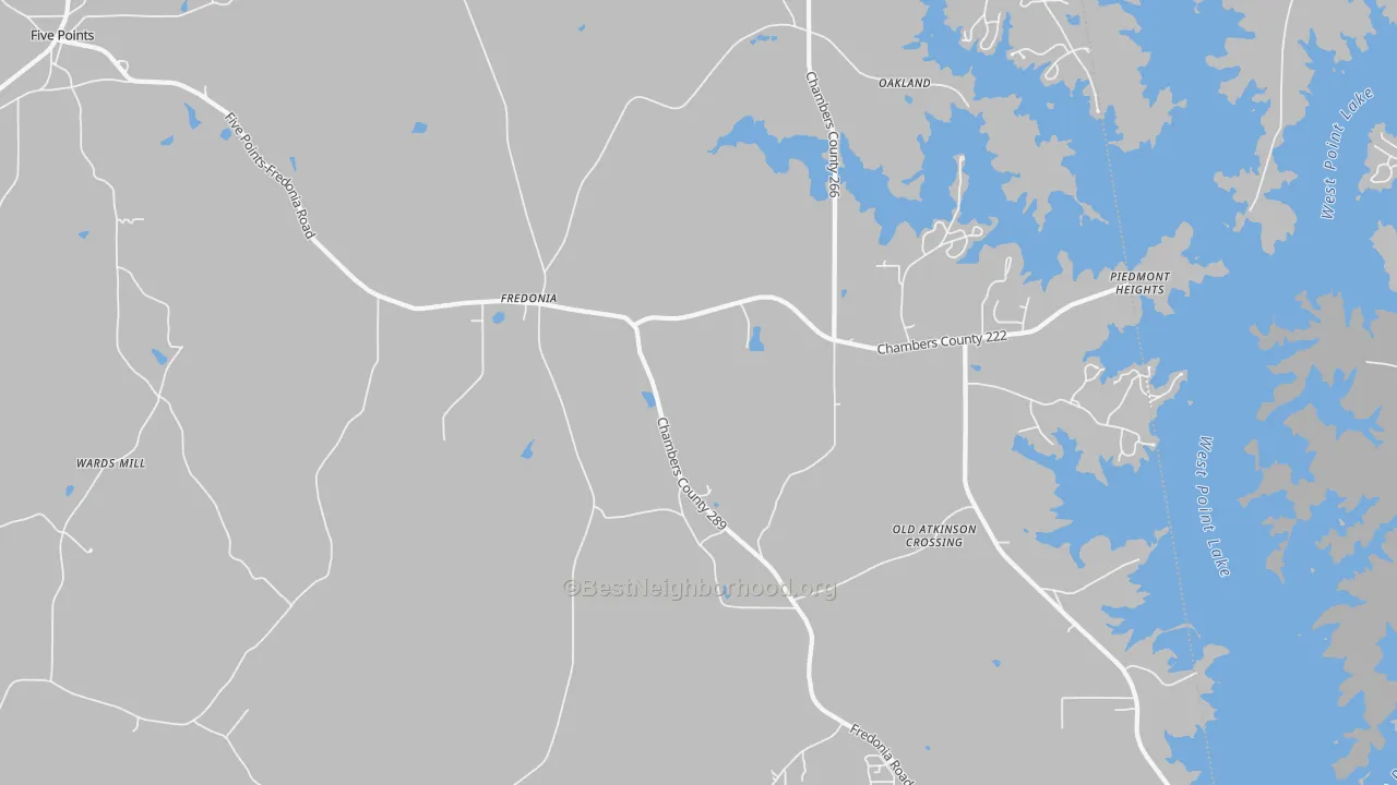 Transit Grade map of Fredonia, AL